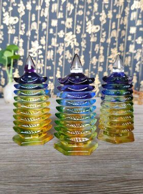 九层文昌塔琉璃文峰塔摆件学生礼物书房办公室摆设十三层文风塔