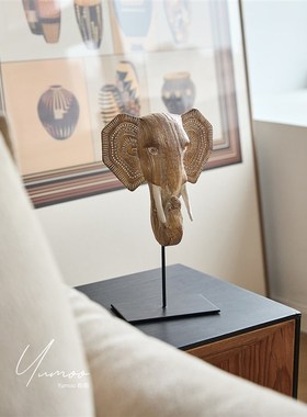 屿陌家居法式大象摆件客厅玄关办公室桌面创意艺术软装工艺品装饰