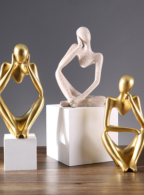 现代简约抽象艺术摆件创意客厅桌面家居装饰酒柜玄关书柜人物摆设