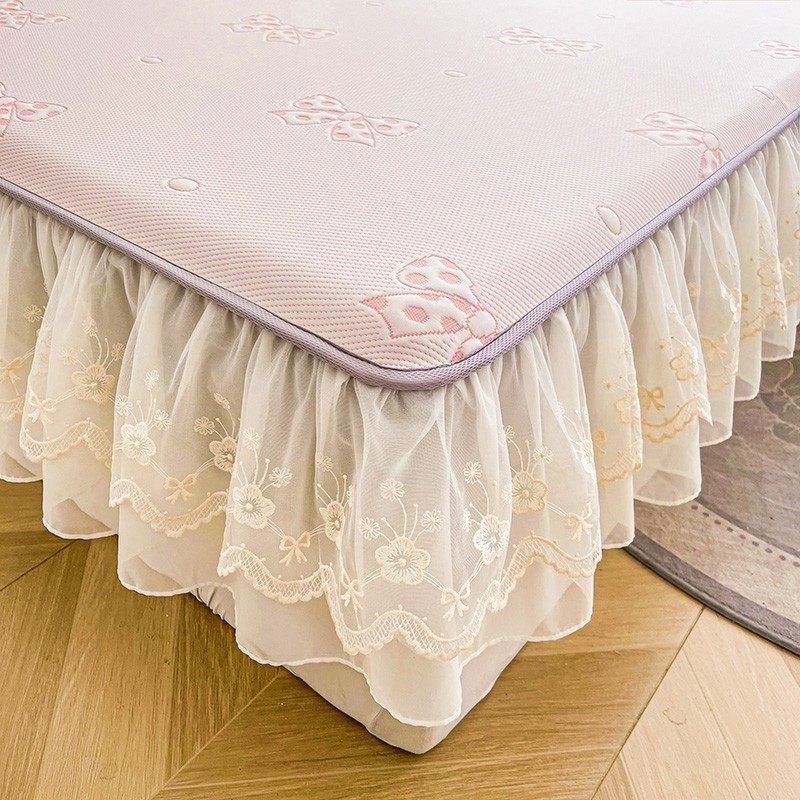 床笠款凉感冰丝豆豆凉席蕾丝花边床罩可机洗水洗空调专用软席子,淘宝优惠券,粉丝福利购,淘宝优惠卷