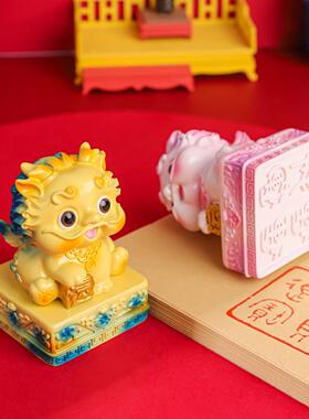 迷你摆件网红貔貅玉玺印章实用礼物国潮可爱卡通招财吉祥物办公桌