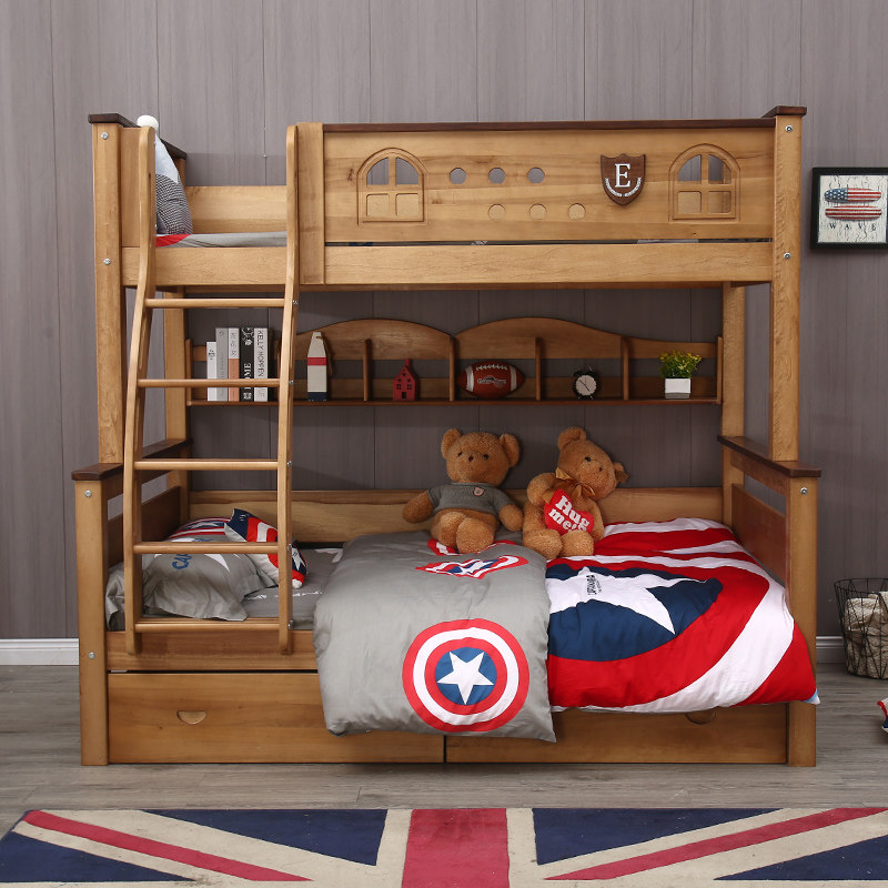 金多喜上下铺双层床全实木儿童床上下床小户型高低床两层床子母床,淘宝优惠券,粉丝福利购,淘宝优惠卷