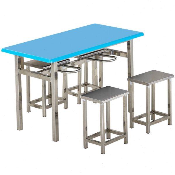 工厂学校学生员工食堂餐桌椅挂凳4人8人饭堂不锈钢连体餐桌椅组合,淘宝优惠券,粉丝福利购,淘宝优惠卷