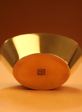 全铜实心金色铜元宝摆件发大财家居客H厅聚宝盆创意道具装饰工艺