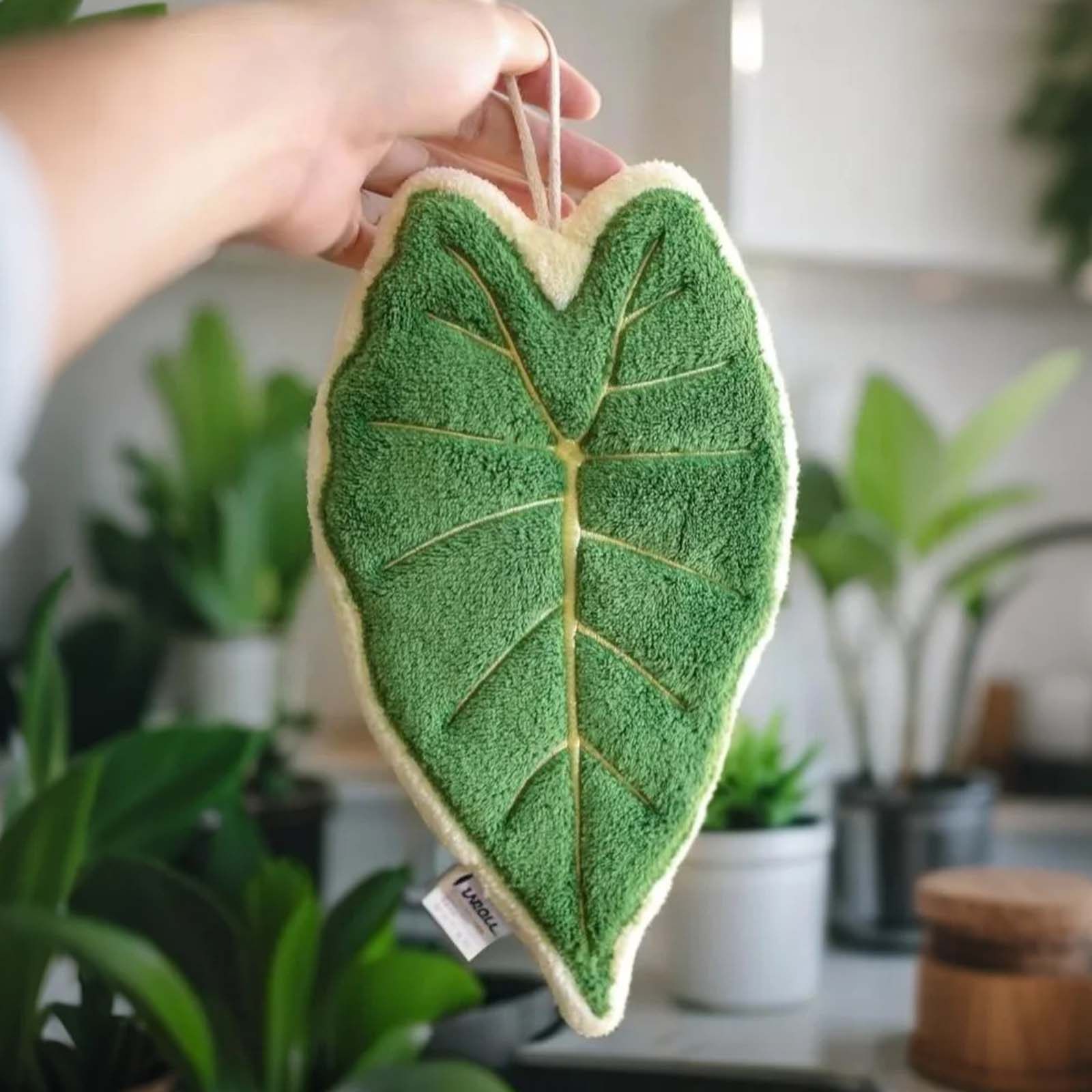 unroll反卷设计原创正品-热植叶片A类面料毛巾厨房擦布可爱擦手巾