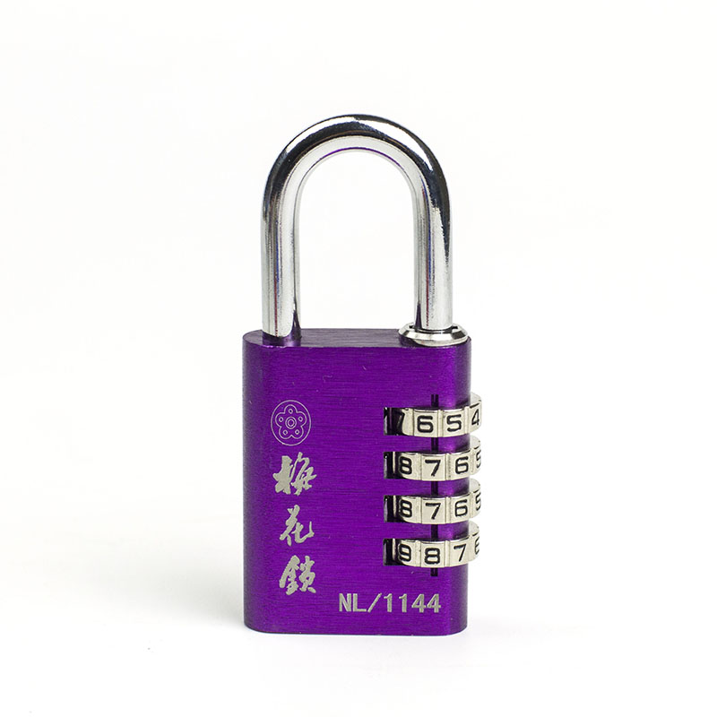 梅花锁太空铝防水防锈彩色密码锁挂锁健身房箱包柜子旅行小挂锁头 - 图3