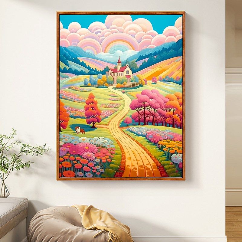 世界数字油画di油彩画手工解压填色风景颜料涂鸦手绘丙烯画,淘宝优惠券,粉丝福利购,淘宝优惠卷