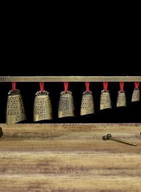 仿古合金编钟家居摆件双层双龙青铜器乐器开业礼品婚庆道具工艺品