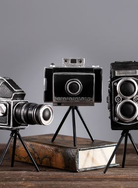 复古怀旧老式照相机模型摆件创意咖啡厅酒吧家居装饰品拍摄影道具