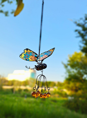 小院子装饰庭院树上园挂件挂墙墙壁墙上创意铁艺蝴蝶吊饰壁挂