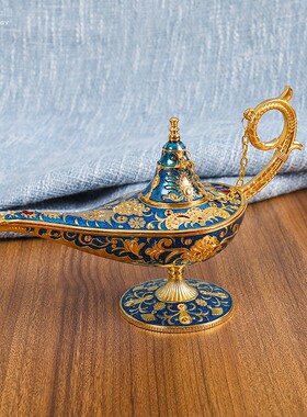 阿拉丁酒壶神灯创意许愿灯复古乔迁大小号礼物家居客厅摆件工艺品