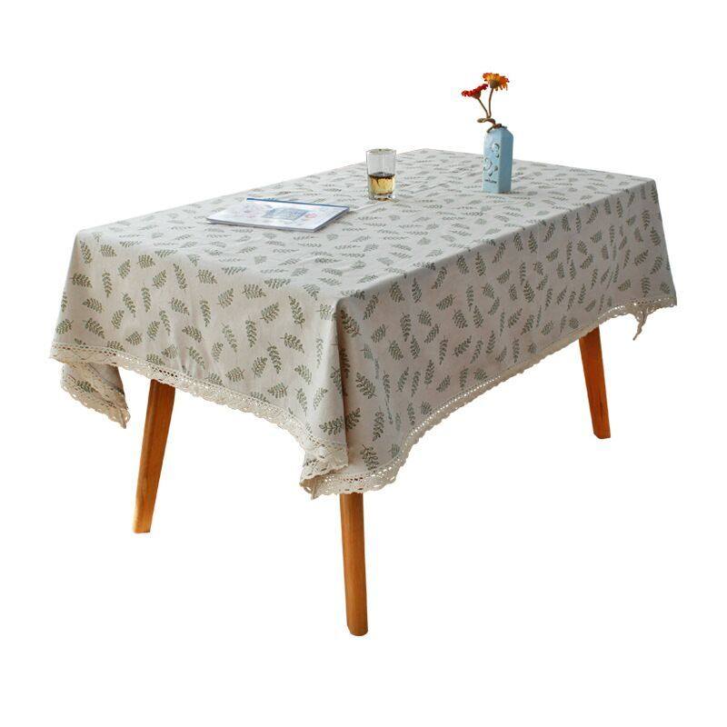 橄榄枝日韩小碎棉麻餐桌布台布田园小新家用茶几布防尘布盖巾,淘宝优惠券,粉丝福利购,淘宝优惠卷