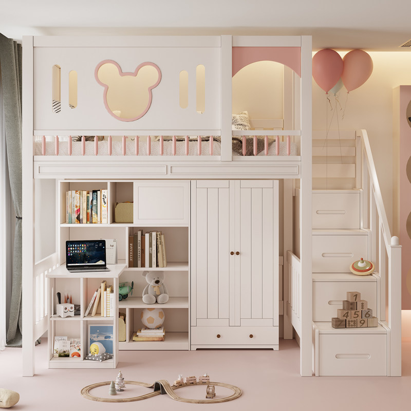 全实木儿童床高低床人床上下铺子母床城堡公床女孩二层层床,淘宝优惠券,粉丝福利购,淘宝优惠卷