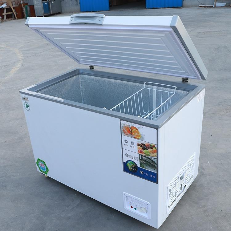 冰柜商用大容量卧式冷藏冷冻铜管速冻冰箱家用单温双温冷柜 - 图1