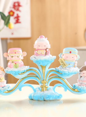 欢喜小神仙摆件观音如来月老财神创意工位桌面装饰可爱女生小礼物