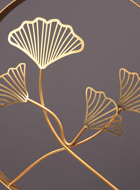 新中式轻奢家居软装银杏叶摆件美式客厅玄关样板间电视柜酒柜摆设