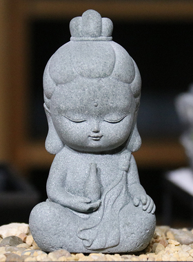 中式景观小佛像弥勒佛观音佛摆件花卉园艺盆景造景装饰禅意佛摆设