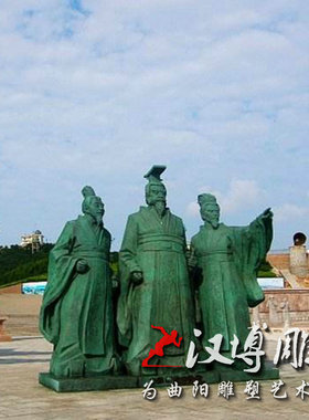 玻璃钢古代名人雕塑景观广场铸铜范蠡人物雕像铜雕历史名人定制做