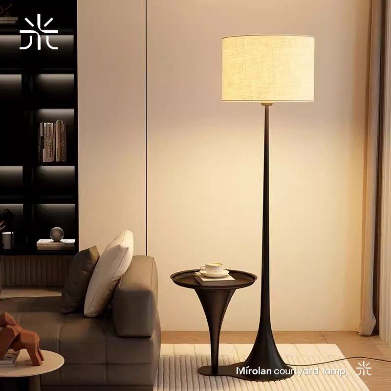 米罗兰中古落地灯卧室客厅沙发旁边高级感立式边几置物架一体灯,淘宝优惠券,粉丝福利购,淘宝优惠卷
