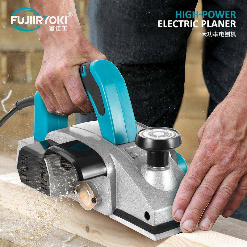 电刨子木工刨电推刨家用小型刨木机电动手提包板机电创粘板手电刨 - 图0