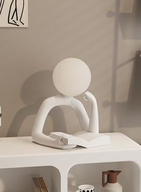 简约艺术人物小夜灯轻奢高级感家居卧室床头柜装饰品摆件书房桌面