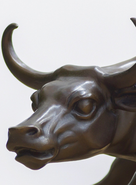 铜牛华尔街牛摆件牛转乾坤铜工艺品开业礼品十二生肖办公室装饰品