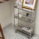 Storage rack floor-standing multi-layer movable home t-use kitchen and bathroom trunk trolley multi-function storage rack