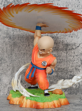 七龙珠优质版气圆斩克林库林气元斩模型动漫模型场景主机壳摆件公