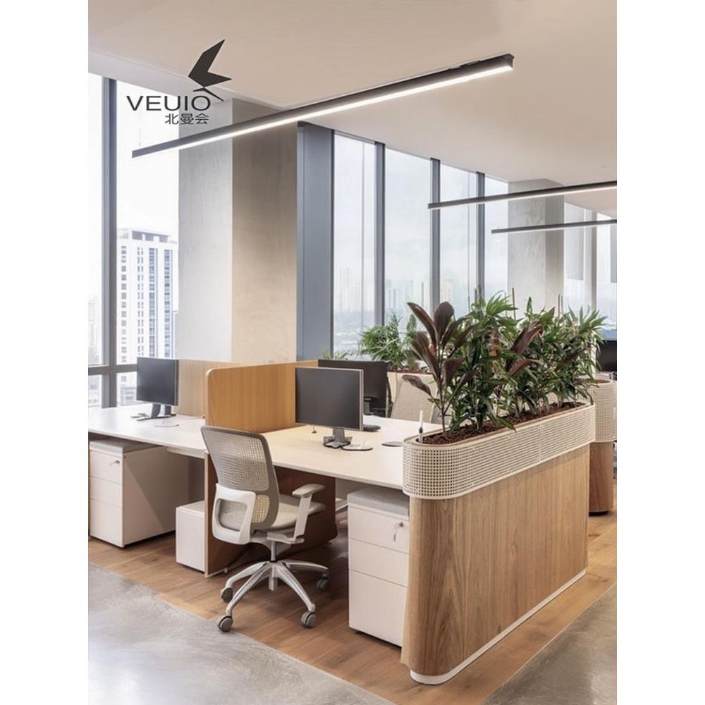 办公简约矮柜铁艺花槽柜公司隔间柜隔断储物柜木质风文件柜定制 - 图1