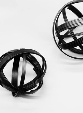 现代创意软装饰品家居金属编织球样板房客厅酒柜家居桌面摆设