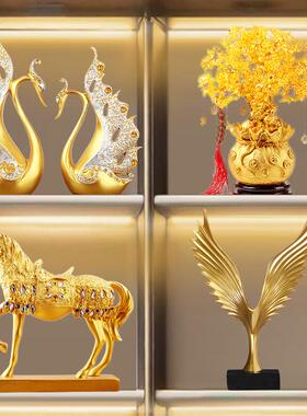 酒柜装饰品马摆件欧式家居客厅招财轻奢高档小摆设工艺品马到成功