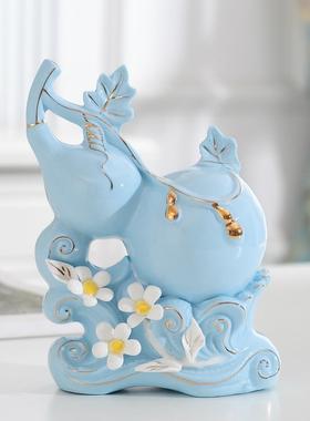 葫芦摆设陶瓷摆件装饰品电视酒柜送礼玄关客厅卧室房间简约艺术品