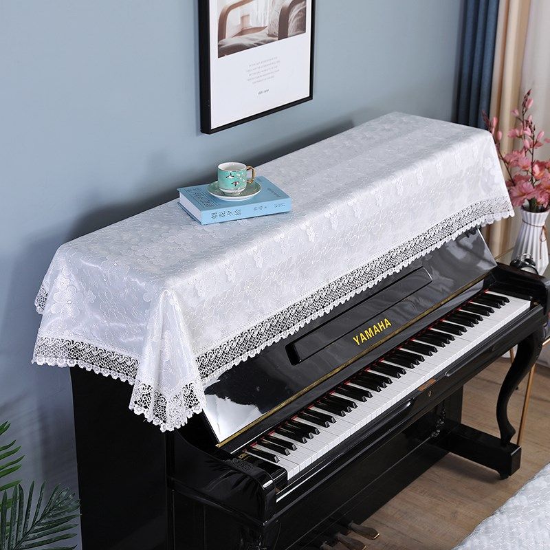 白色蕾丝钢琴三件套琴罩盖布公主女孩双层立式钢琴防尘罩恺撒堡琴,淘宝优惠券,粉丝福利购,淘宝优惠卷