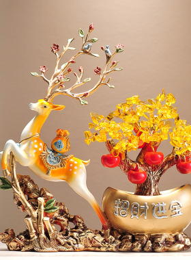 新中式时尚创意摆件 平安喜乐入门玄关电视柜酒柜装饰品 亲戚送礼