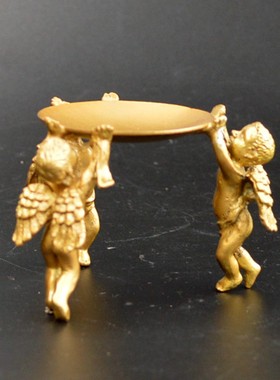 纯铜天使烛台摆件黄铜笔洗摆设装饰品客厅办公桌面工艺品开业礼品