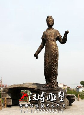 玻璃钢铸铜南宋女词人诗词创作家李清照人物雕塑博物馆雕像定制做