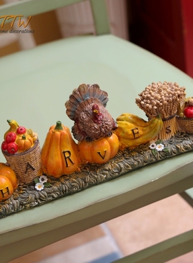 田园乡村丰收南瓜水果系列装饰创意艺术万圣节氛围橱窗客厅摆件