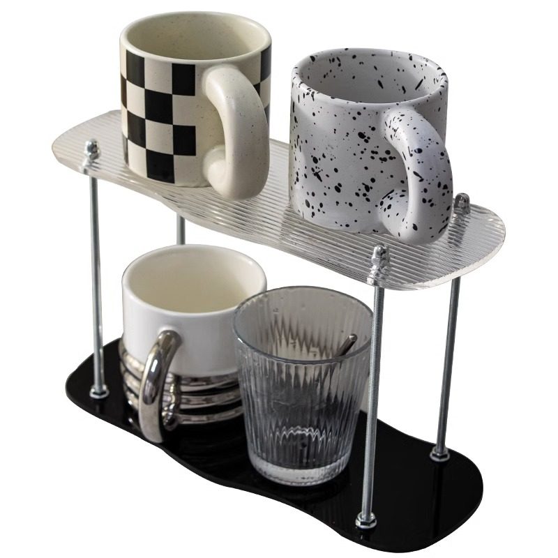 亚克力杯架轻奢高级感桌面水吧台咖啡杯玻璃茶杯马克杯置物架家用,淘宝优惠券,粉丝福利购,淘宝优惠卷