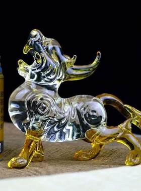 大号透明白色貔貅摆件 家居客厅玄关皮丘装饰品开业乔迁礼品