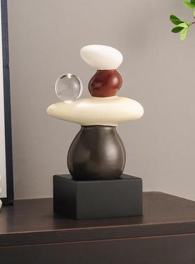 时来运转摆件小众书房客厅高级感玄关酒柜电视柜办公室软装装饰品