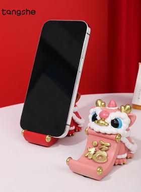 舞龙手机支架创意家居装饰品办公室桌面国潮小摆件可爱少女心礼物