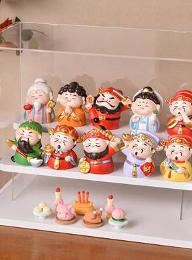 新款各路神仙小摆件五路财神爷桌面办公室工位招财车载装饰小摆件