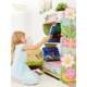 Teamson children's furniture painted wooden bookshelf picture book rack storage frame bed wardrobe table and chair combination
