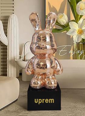 网红卡通兔子存钱罐客厅高端落地大型摆件创意乔迁送礼家居装饰品