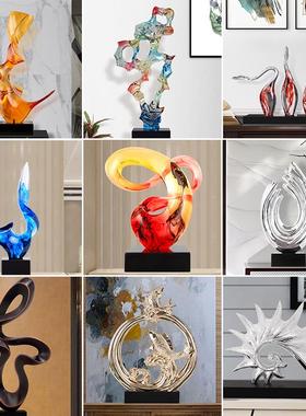 工艺品桌面摆件定制酒店客厅玄关大型树脂电视柜装饰品摆设定做