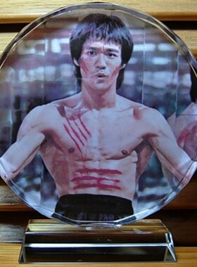 李小龙摆设公仔玩偶礼物纪念品礼品工艺品武术家人偶模型水晶摆件