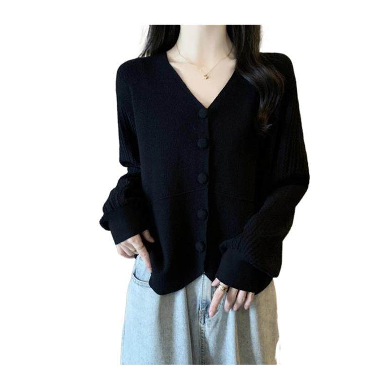 璞查惠优品小铺单排扣针织开衫毛衣女秋季微胖宽松内搭上衣打底衫,淘宝优惠券,粉丝福利购,淘宝优惠卷