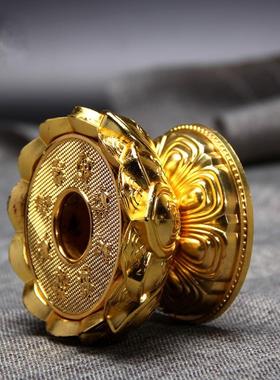 手摇转金轮底座树脂八吉祥莲花底座佛像莲台手摇转金筒莲花座包邮