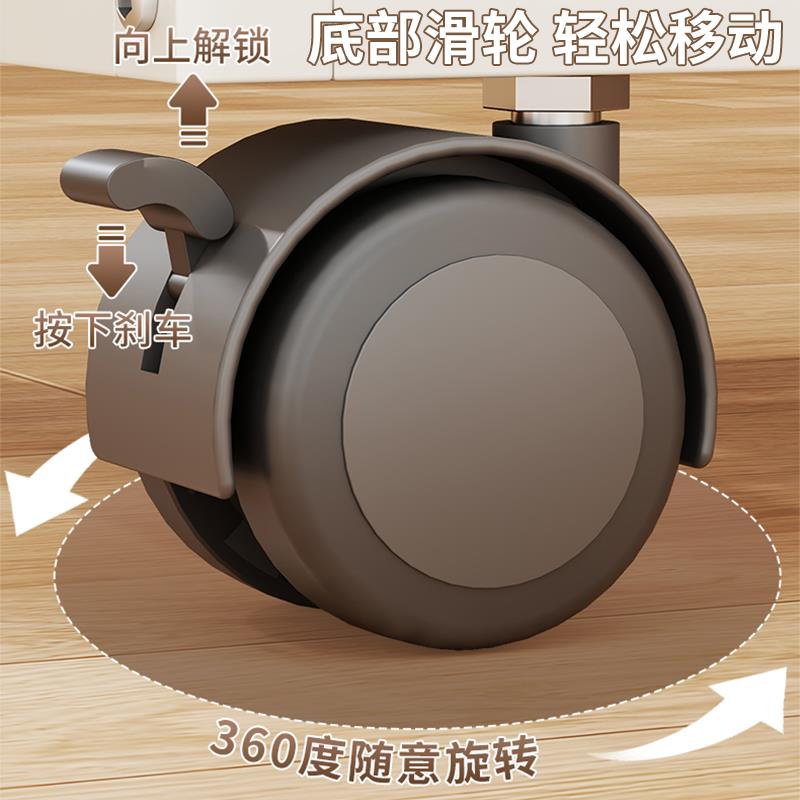 Desktop computer host bracket printer integrated storage rack office removable double-layer floor-standing chassis base