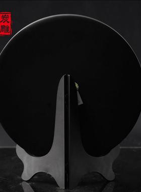 金乌炭雕客厅新房摆设创意装饰品炭雕家居摆件工艺品乔迁新居礼品